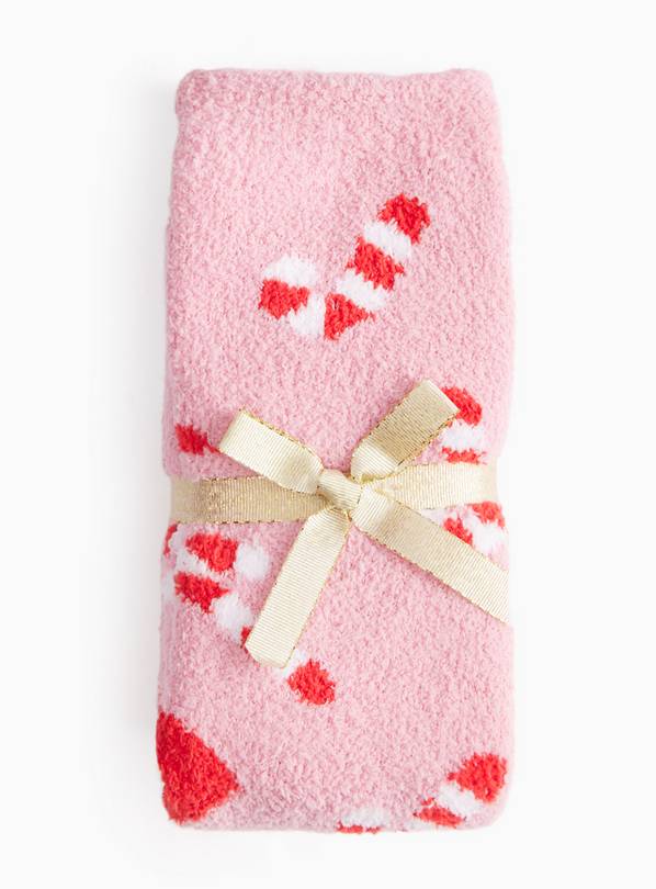 Christmas Candy Cane Stripe Cosy Ankle Socks 2 Pack 4-8